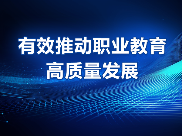 有效推動(dòng)職業(yè)教育高質(zhì)量發(fā)展